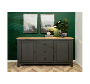 HESEN grafit/dub artisan P/2/18, závesná polica