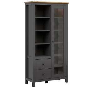 HESEN grafit/dub artisan REG1W2S/20/11, vitrína