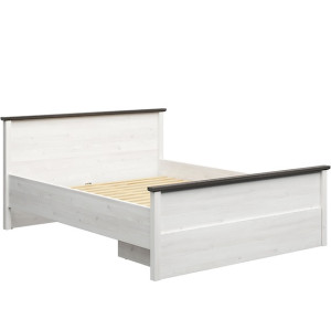 HESEN smrekovec/borovica larico LOZ160/1S, manželská posteľ so zásuvkou 160x200 cm