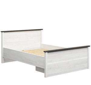 HESEN smrekovec/borovica larico LOZ140/1S, manželská posteľ so zásuvkou 140x200 cm