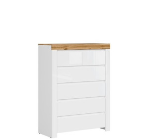 HOLTEN biely lesk KOM6S, komoda HOLTEN biely lesk KOM6S, komoda