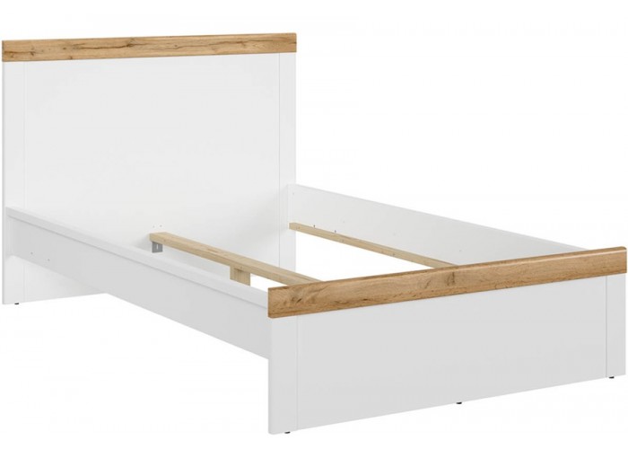 HOLTEN biely lesk LOZ/120, študentská posteľ 120x200 cm