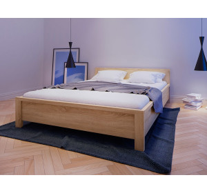 KASPIAN dub sonoma LOZ/140 manželská posteľ 140x200 cm