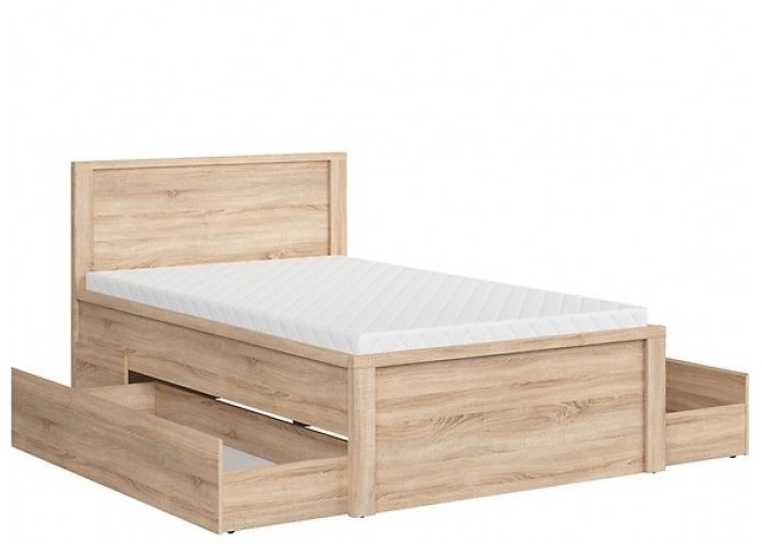 KASPIAN dub sonoma LOZ/120_T študentská jednolôžková posteľ 120x200 cm