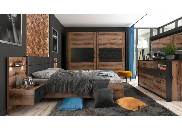 KASSEL LOZ/160/B manželská posteľ s úložným priestorom 160x200 cm