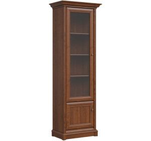 KENT gaštan EWIT 1DL vitrína, ľavé prevedenie