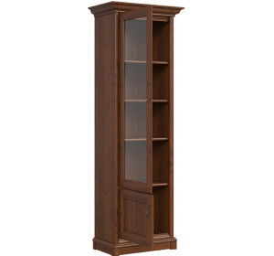 KENT gaštan EWIT 1DL vitrína, ľavé prevedenie