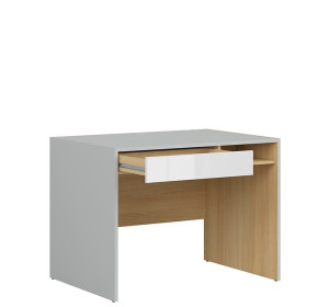 NANDU BIU1S biely lesk, písací stolík