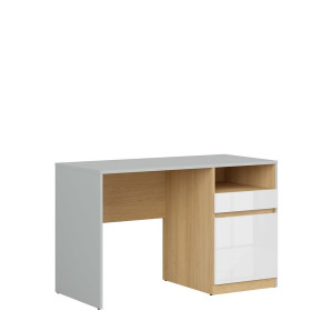 NANDU BIU1D1S biely lesk, písací stolík