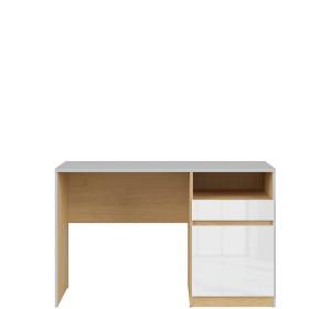 NANDU BIU1D1S biely lesk, písací stolík