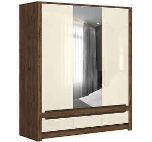 RUSO perleťový lesk SZF2D1M3S, šatníkovo-policová skriňa