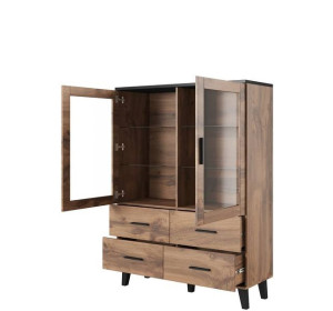 ELIS dub wotan/čierna 2D4S 120, vitrína