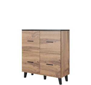 ELIS dub wotan/čierna 4D, komoda