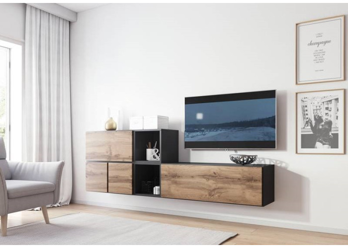 RAFA antracit/dub wotan 09, tv stolík