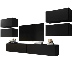 RAFA čierna 02, obývačková zostava