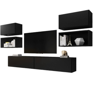 RAFA čierna 03, obývačková zostava