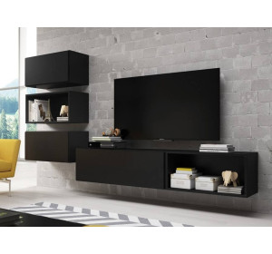 RAFA čierna 04, obývačková zostava