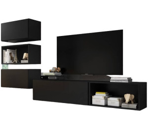 RAFA čierna 04, obývačková zostava