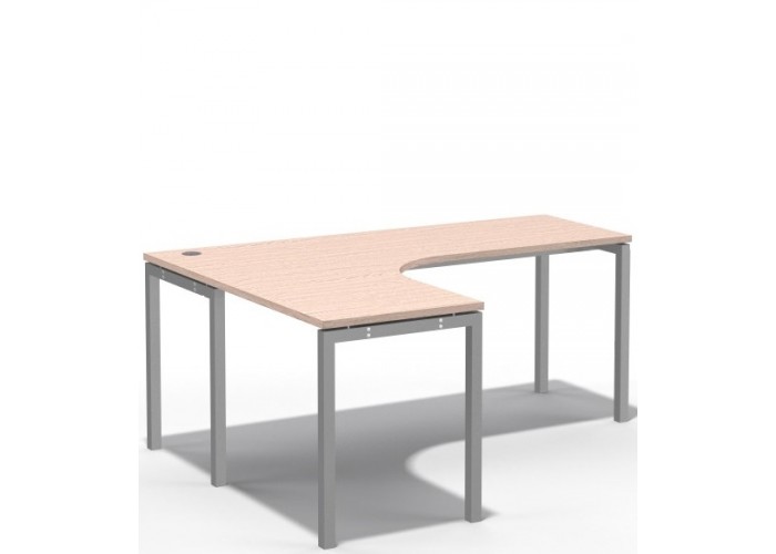 RP SRK-1600 rohový kancelársky stôl s kovovými nohami