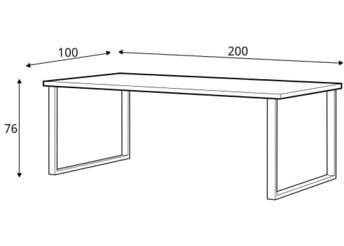 HARLEY dub wotan 94, jedálenský stôl 100x200 cm