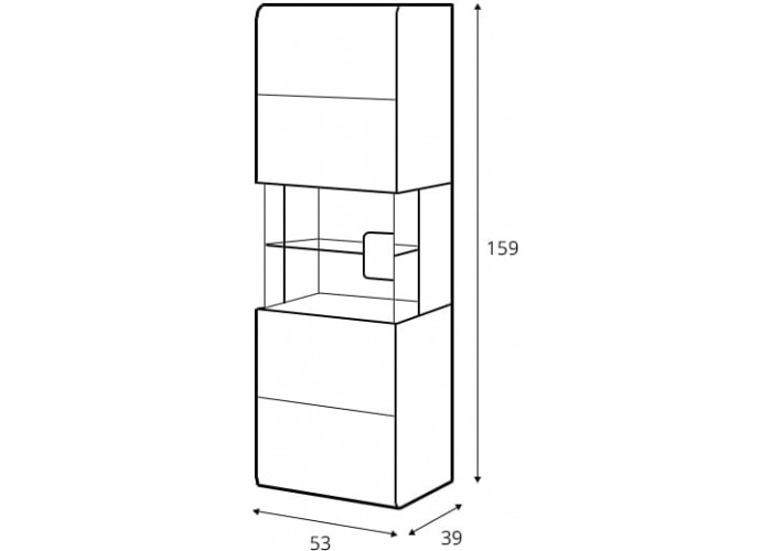 TAMIE 07 závesná vitrína