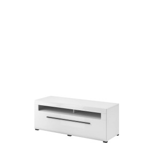 TASHIA biela/biely lesk 40, TV stolík TASHIA biela/biely lesk 40, TV stolík