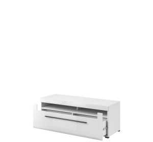 TASHIA biela/biely lesk 40, TV stolík TASHIA biela/biely lesk 40, TV stolík