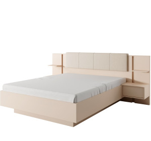 DREUX LOZ160, posteľ 160x200 cm s úložným priestorom a nočnými stolíkmi