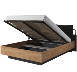 DETRE LOZ160, manželská posteľ s úložným priestorom 160x200 cm