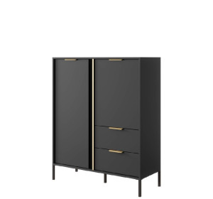 LIEGE antracit KOM2D2S, komoda