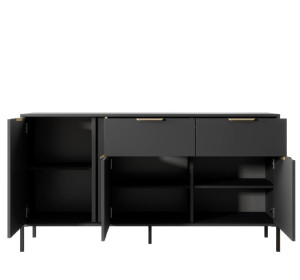 LIEGE antracit KOM3D2S, komoda