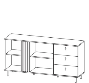 MONS KOM2D3S, komoda