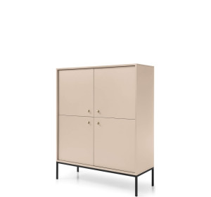 MONTRE sandy beige/čierne nohy K104, komoda