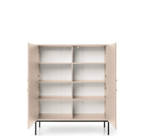 MONTRE sandy beige/čierne nohy K104, komoda