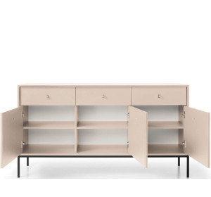 MONTRE sandy beige/čierne nohy KSZ154, komoda