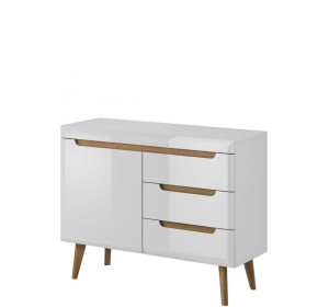 NORDI biely lesk NKSZ107, komoda NORDI biely lesk NKSZ107, komoda