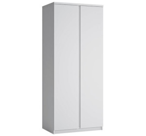 FLEURY biela alpská S02, šatníkovo-policová skriňa