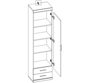 IRDEEN orech 10, policová skriňa