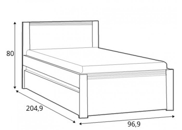 MONTANA Z01 posteľ s rozmermi 90x200 cm