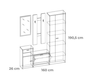 JANA vešiaková stena/predsieň