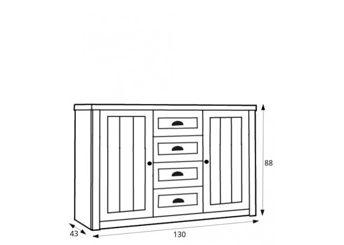 PROVANCE sosna andersen K4S, komoda