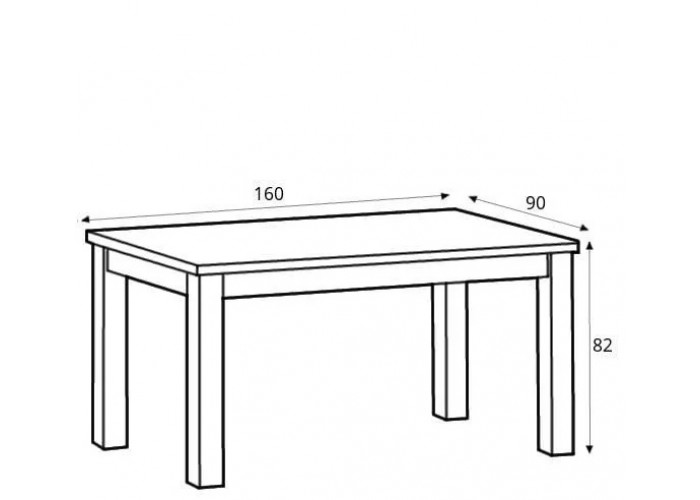 PROVANCE sosna andersen STD, rozkladací jedálenský stôl 160-203x90 cm