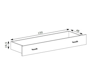 ANTICA dub craft zlatý A-06, zásuvka pod posteľ