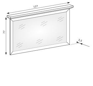 ANTICA dub craft zlatý A-08, zrkadlo