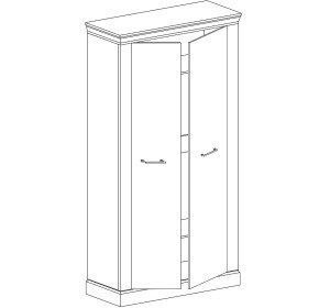 ANTICA dub craft zlatý A-16, šatníková skriňa