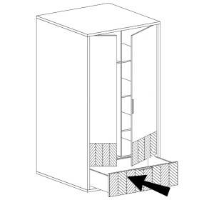 FONTI F01, šatníkovo-policová skriňa