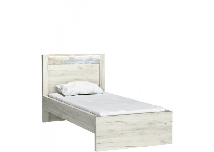 INDIANAPOLIS dub craft biely I20, študentská posteľ s roštom 90x200 cm