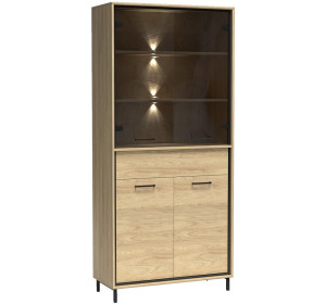 MEDIOLAN M03-KN, vitrína na kovových nohách