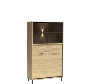 MEDIOLAN M05-KN, vitrína na kovových nohách