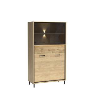 MEDIOLAN M05-KN, vitrína na kovových nohách